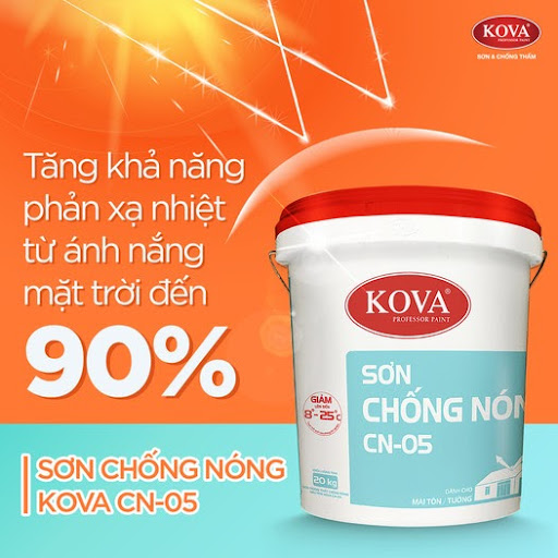 KOVA CN-05 - hiệu sơn chống nóng tường nhà uy tín và chất lượng